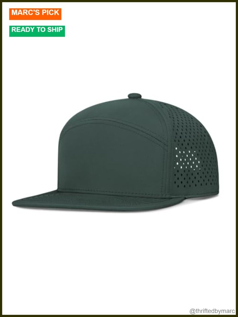 XL Performance Snapback Hat, Flat Bill, Breathable, Golf Running Workout